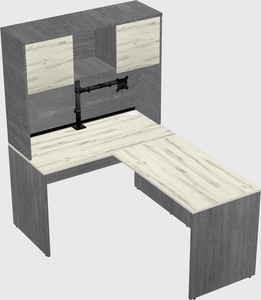 L-shaped office desk