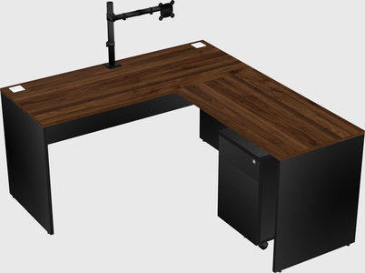 L-shaped office desk