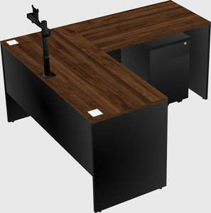 L-shaped office desk