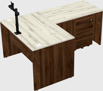 L-shaped office desk