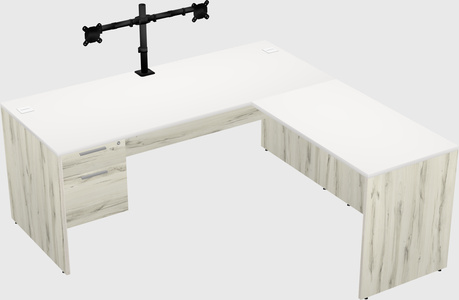 L-shaped office desk
