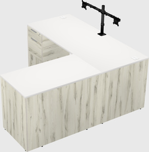 L-shaped office desk