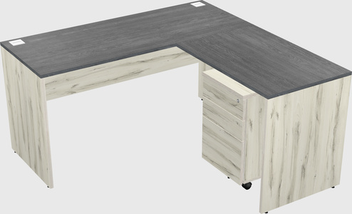 L-shaped office desk