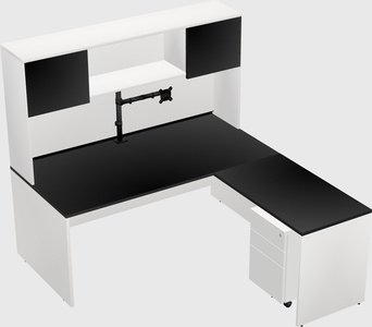 L-shaped office desk