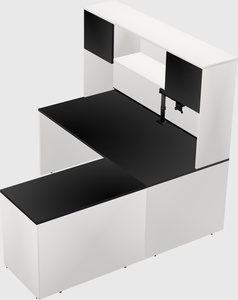 L-shaped office desk