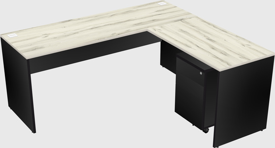 L-shaped office desk