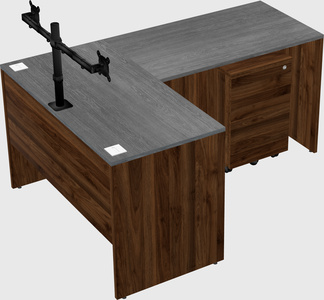 L-shaped office desk