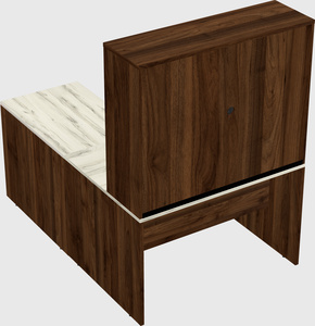 L-shaped office desk