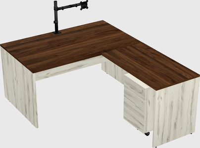 L-shaped office desk