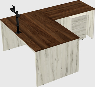 L-shaped office desk