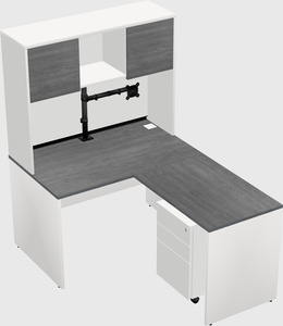 L-shaped office desk
