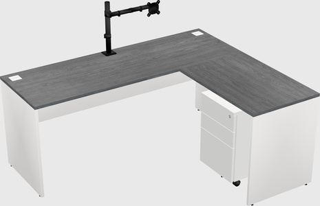 L-shaped office desk