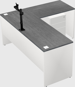 L-shaped office desk