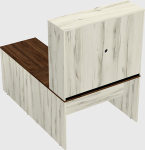 L-shaped office desk