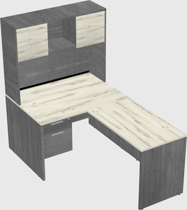 L-shaped office desk