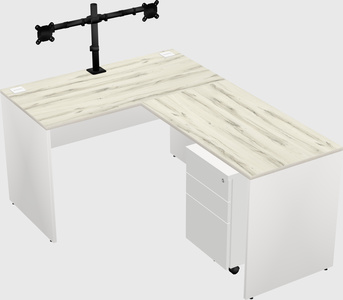 L-shaped office desk