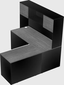 L-shaped office desk