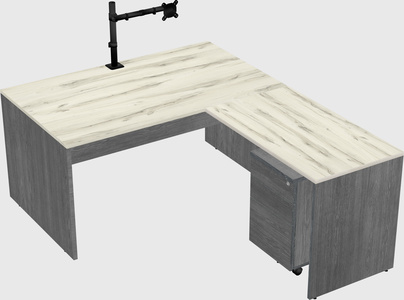 L-shaped office desk