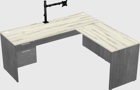 L-shaped office desk