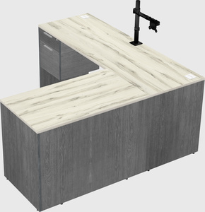 L-shaped office desk