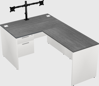 L-shaped office desk