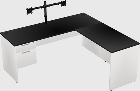 L-shaped office desk