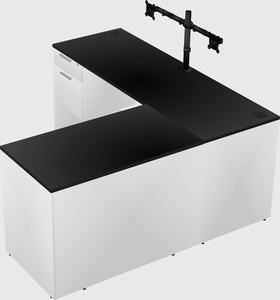 L-shaped office desk