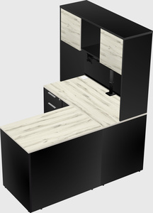 L-shaped office desk