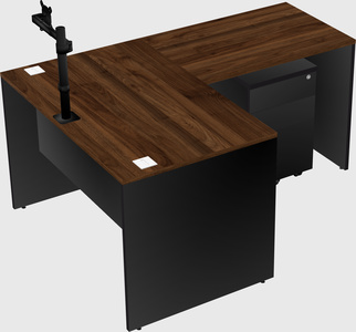 L-shaped office desk