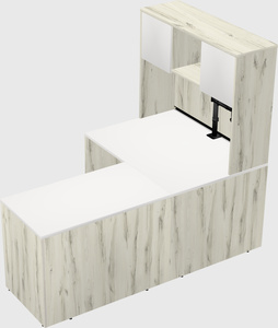 L-shaped office desk
