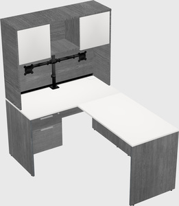 L-shaped office desk