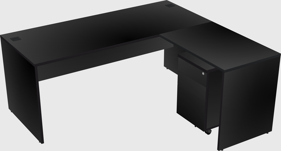 L-shaped office desk