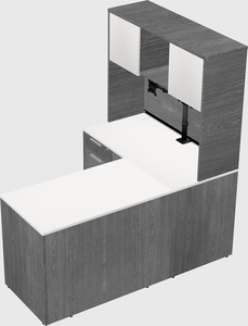 L-shaped office desk