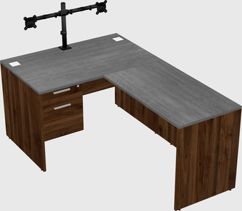 L-shaped office desk