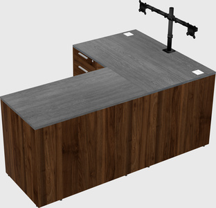 L-shaped office desk