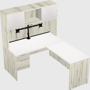 L-shaped office desk