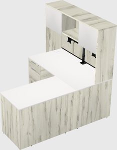 L-shaped office desk