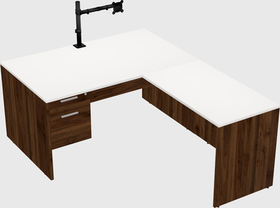 L-shaped office desk
