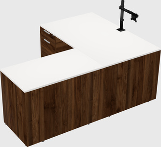 L-shaped office desk