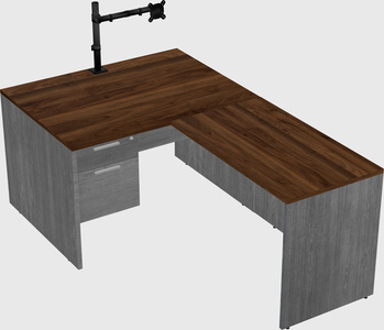 L-shaped office desk