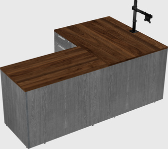 L-shaped office desk