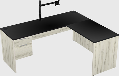 L-shaped office desk
