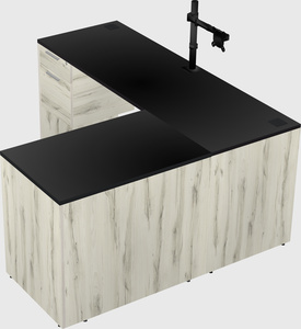 L-shaped office desk