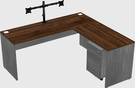 L-shaped office desk
