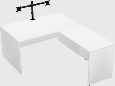 L-shaped office desk