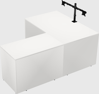 L-shaped office desk
