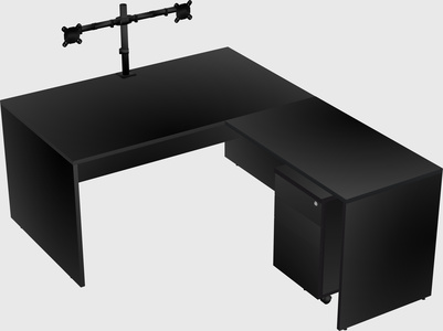 L-shaped office desk