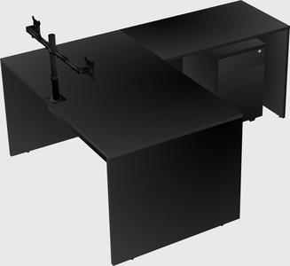 L-shaped office desk