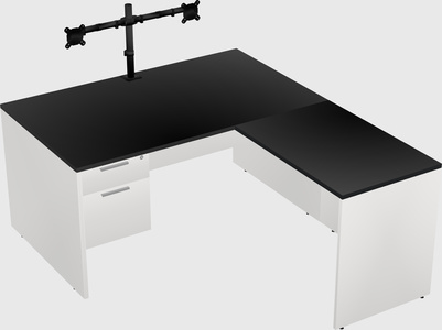 L-shaped office desk