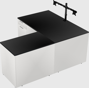 L-shaped office desk